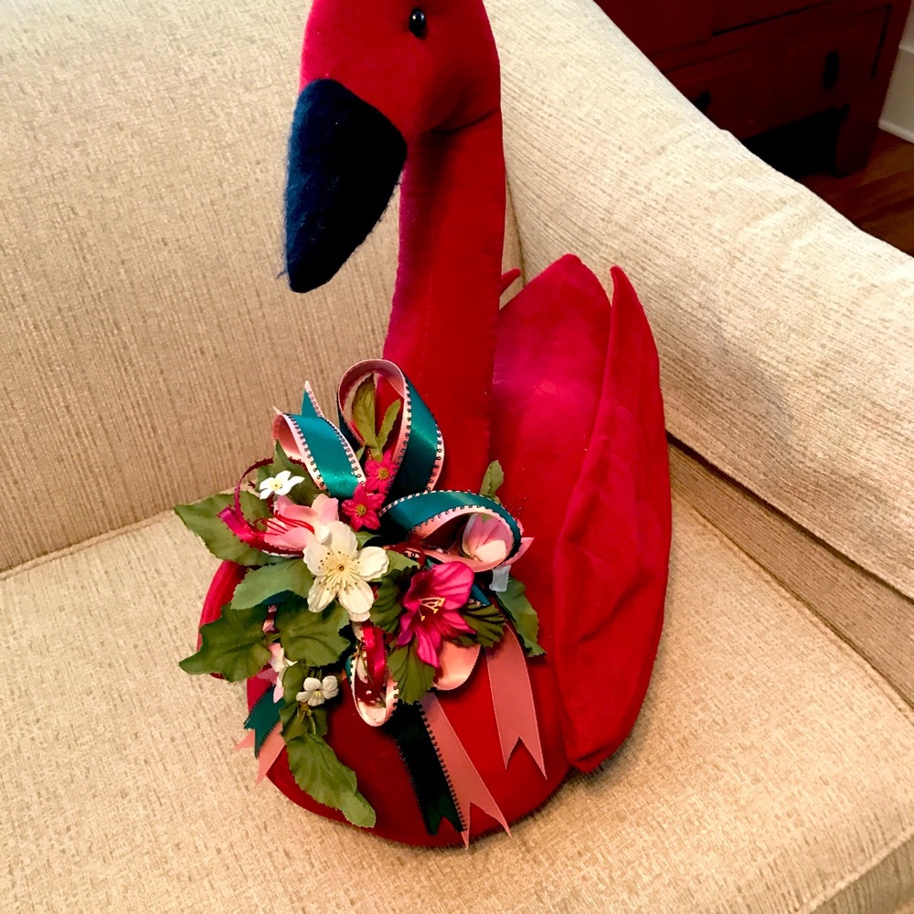 Stuffed Red Velvet Christmas Goose - Picture 2 of 3